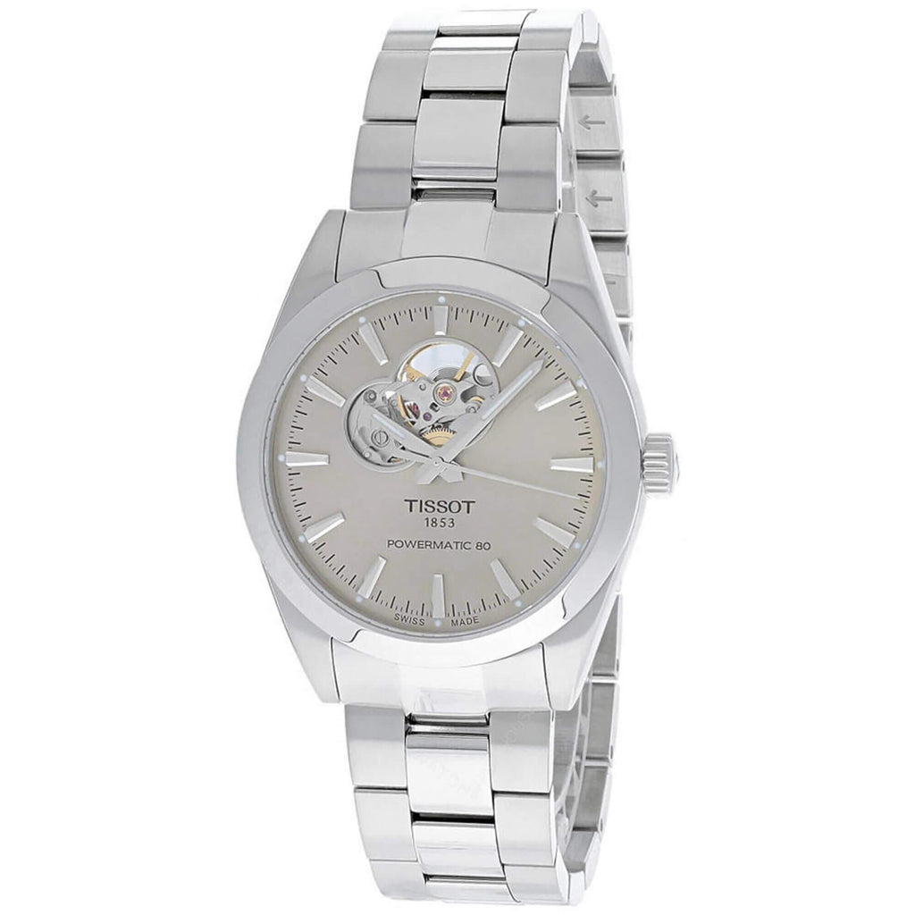 Tissot Men's Watch - Gentleman Powermatic 80 Open Heart Grey Dial | T1274071108100