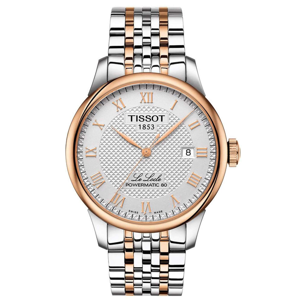 Tissot Men's Watch - Le Locle Powermatic 80 Silver/Rose Bracelet | T0064072203300