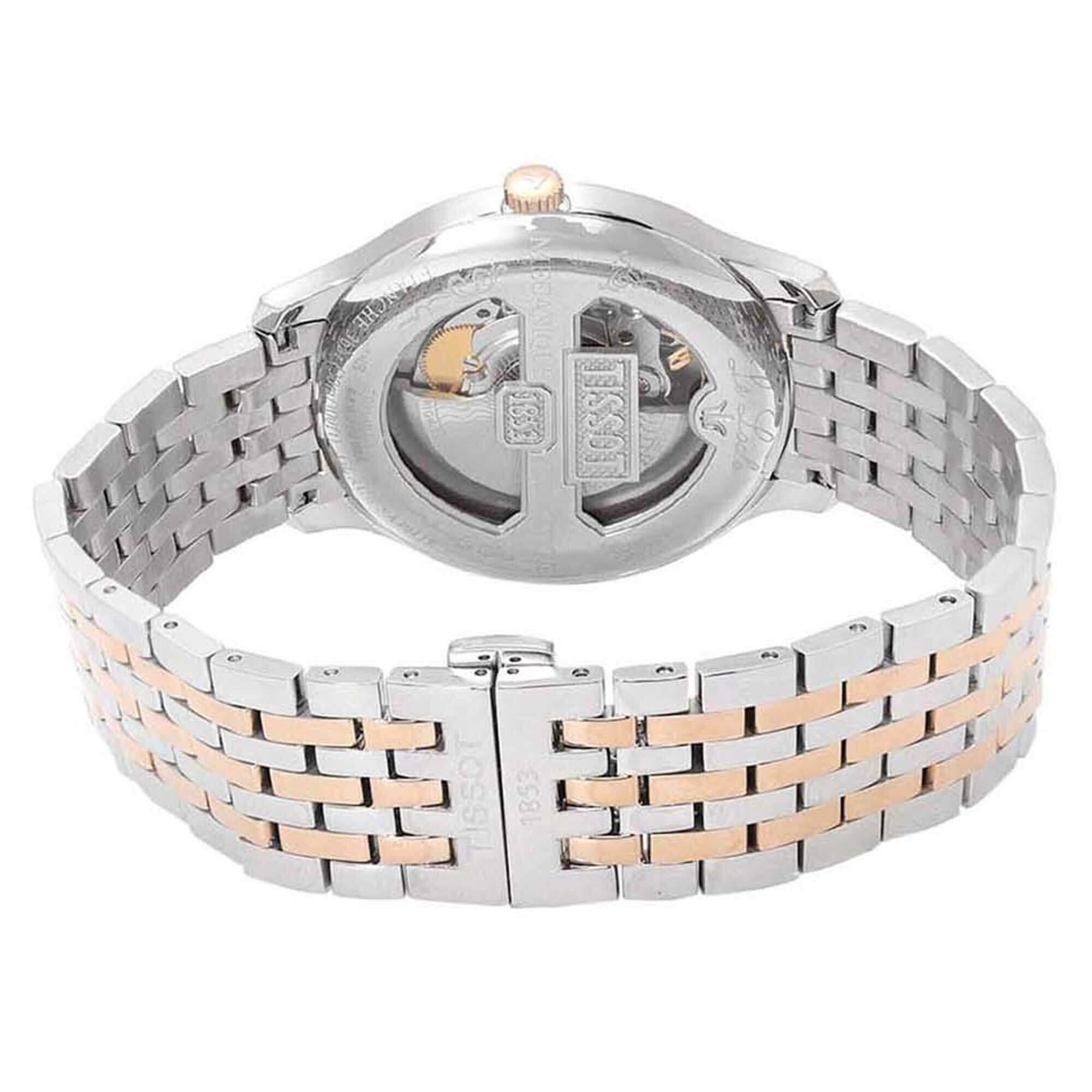 Tissot Men's Watch - Le Locle Powermatic 80 Silver/Rose Bracelet | T0064072203300