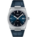 Tissot Men's Watch - PRX Quartz Blue Dial Leather Strap | T1374101604100