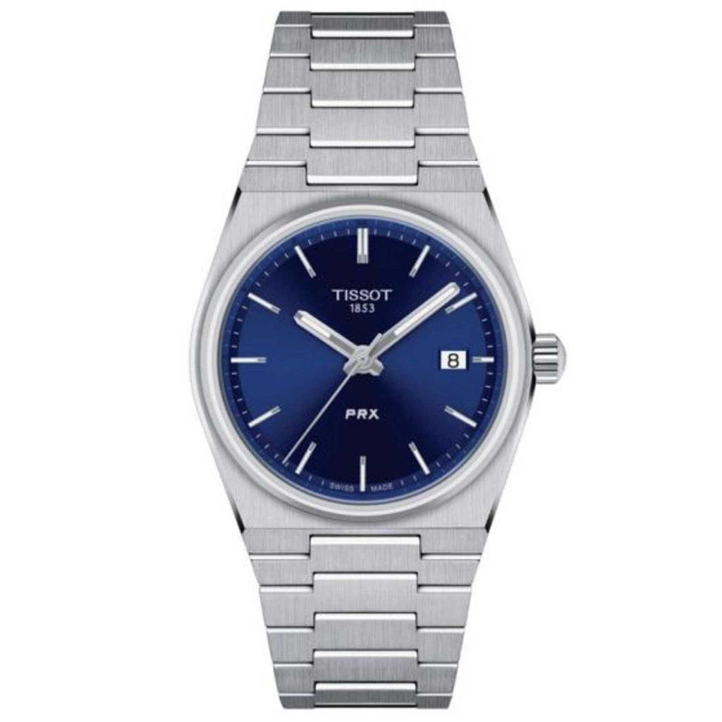 Tissot Men's Watch - PRX Quartz Blue Dial Silver Steel Bracelet | T1372101104100