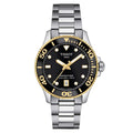 Tissot Unisex Watch - Seastar 1000 Quartz Black Dial Two Tone Case | T1202102105100