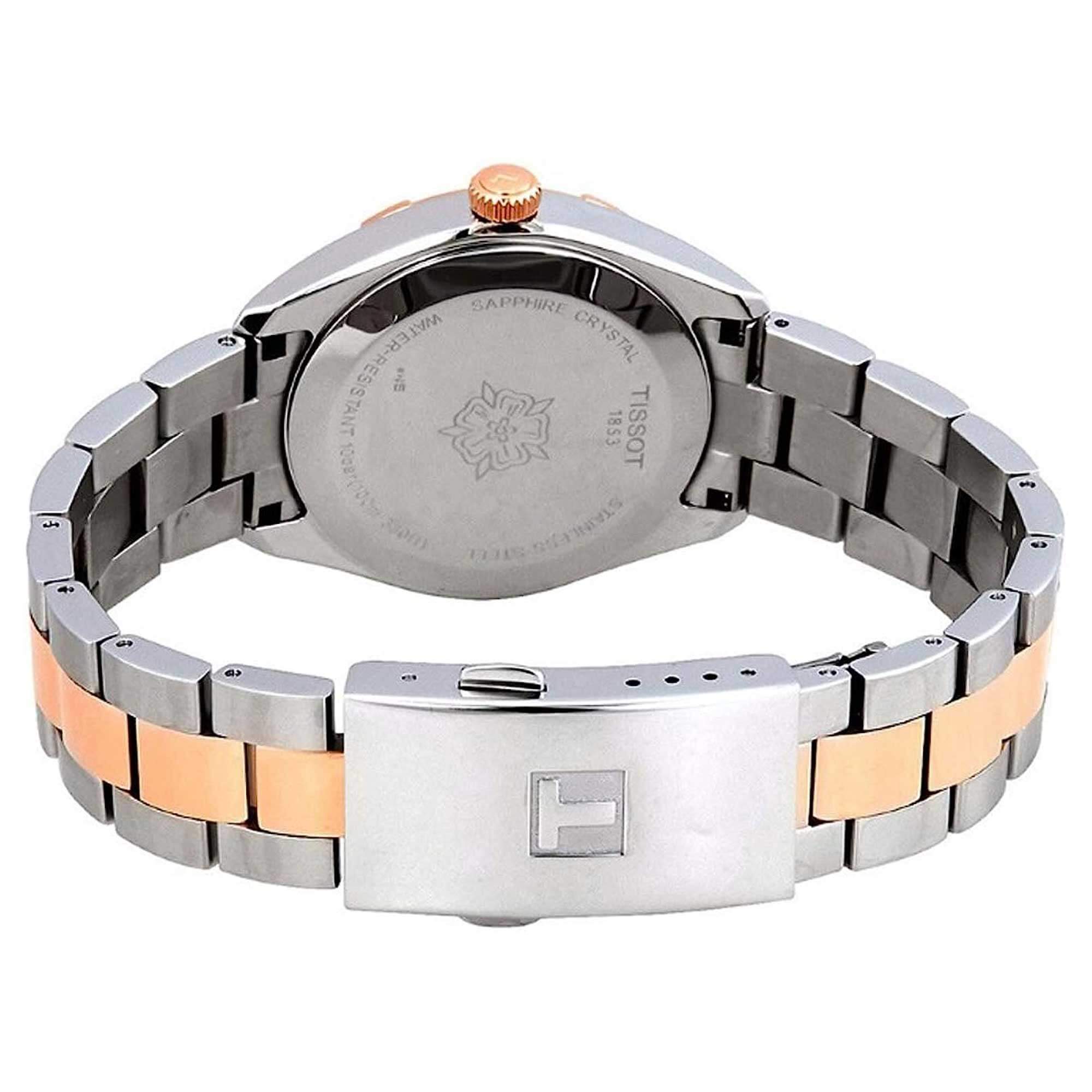 Tissot Women's Watch - PR 100 Sport Chic White MOP Dial TT Bracelet | T1019102211600