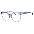 Tom Ford Women's Eyeglasses - Full Rim Shiny Blue Acetate Round Frame | FT5827-B 090
