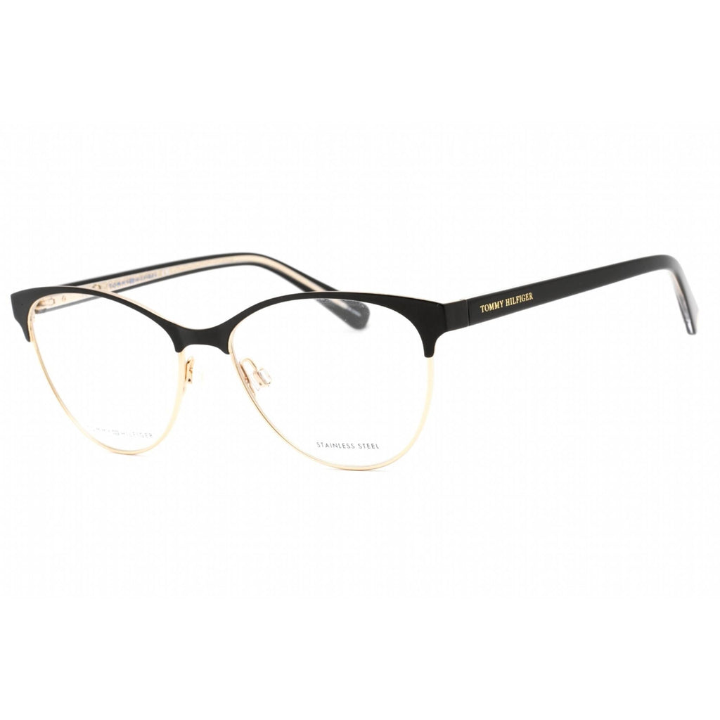 Tommy Hilfiger Women's Eyeglasses - Matte Black Gold Metal Frame | TH 1886 0I46 00