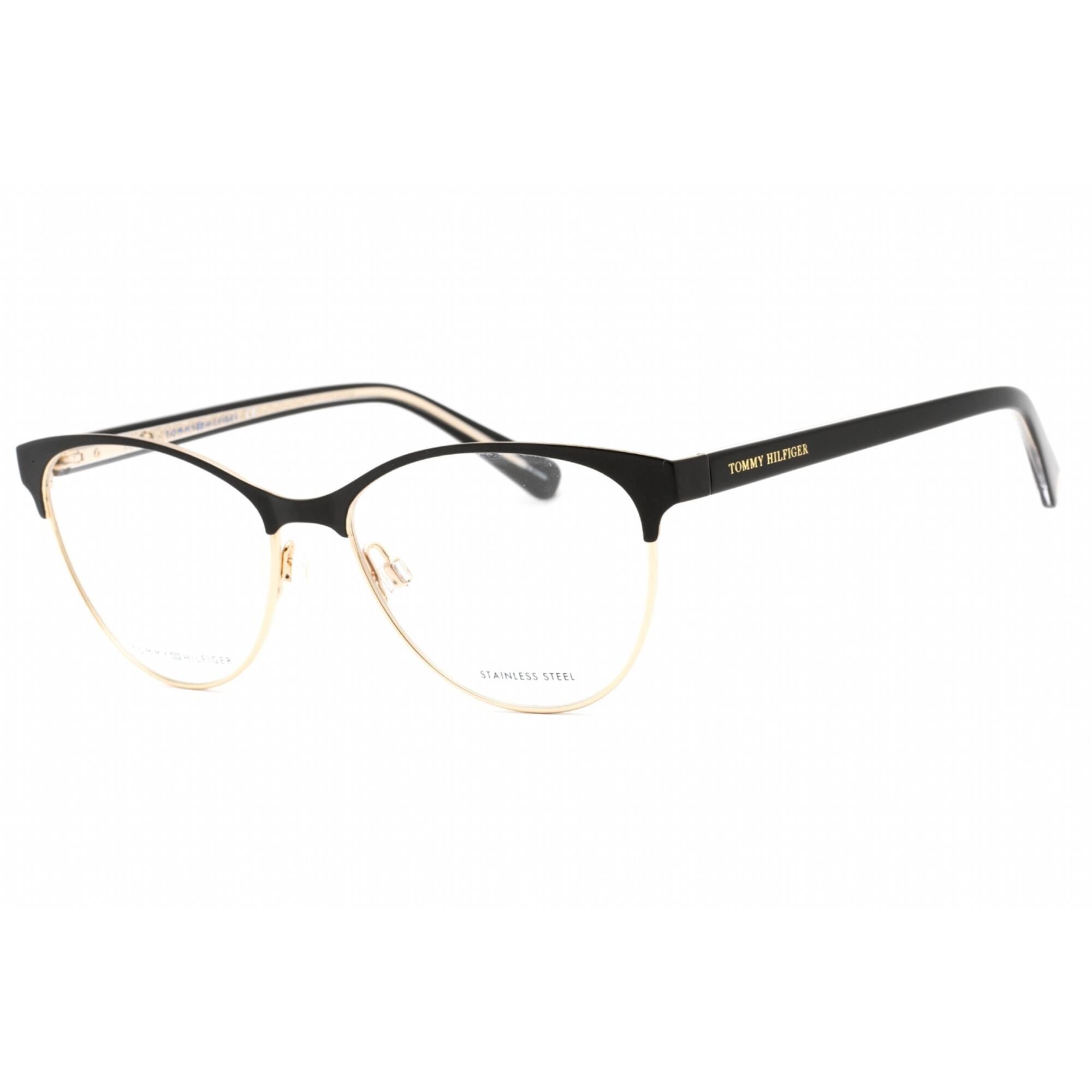 Tommy Hilfiger Women's Eyeglasses - Matte Black Gold Metal Frame | TH 1886 0I46 00