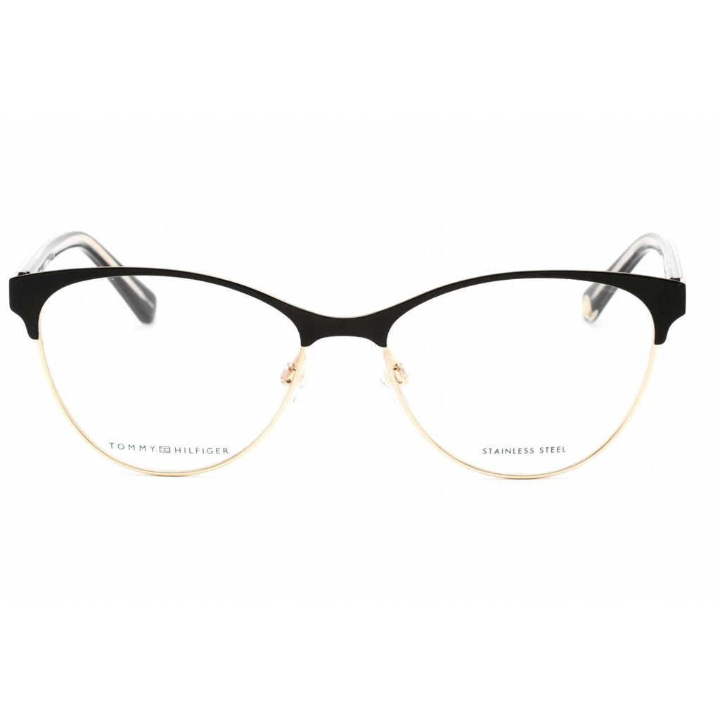 Tommy Hilfiger Women's Eyeglasses - Matte Black Gold Metal Frame | TH 1886 0I46 00