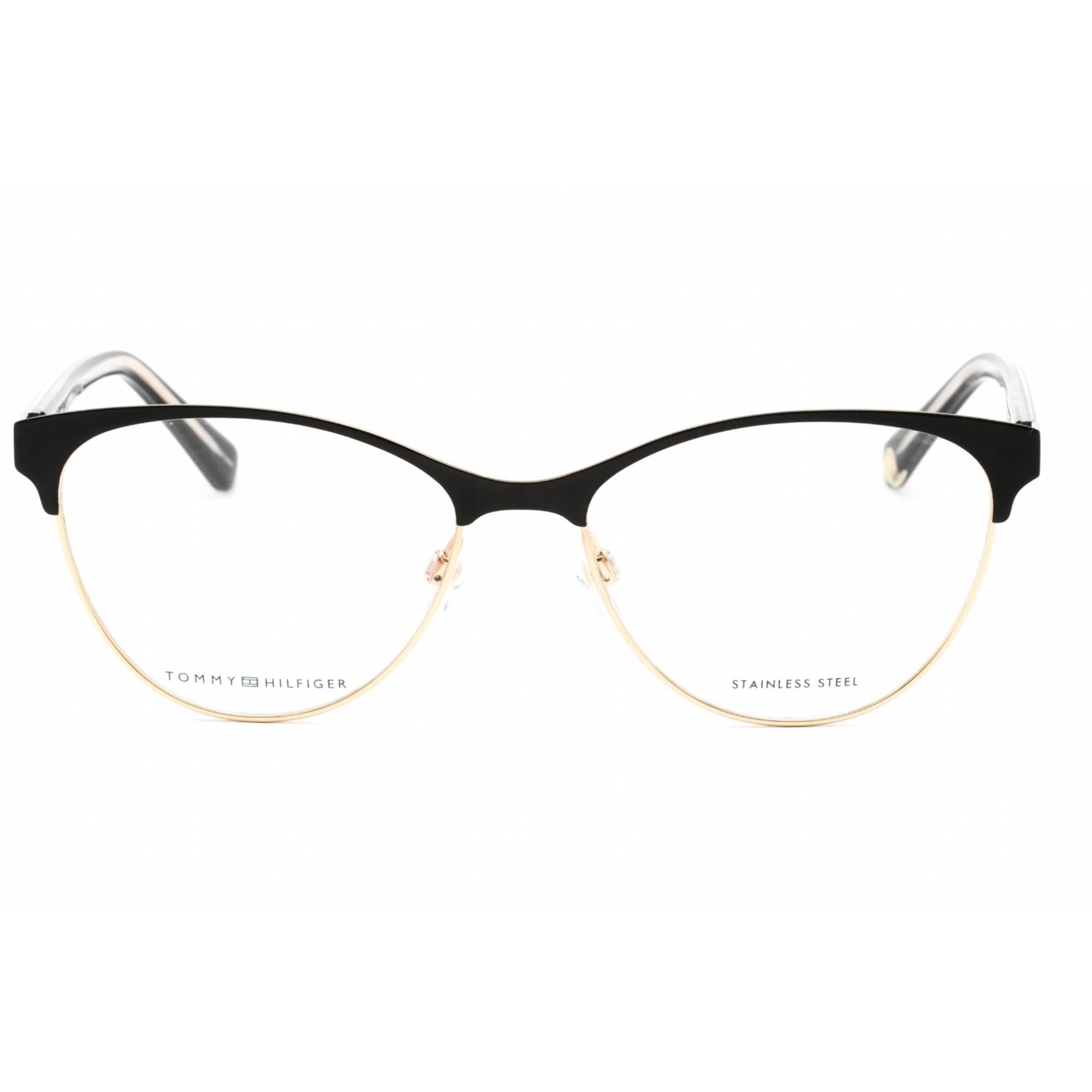 Tommy Hilfiger Women's Eyeglasses - Matte Black Gold Metal Frame | TH 1886 0I46 00