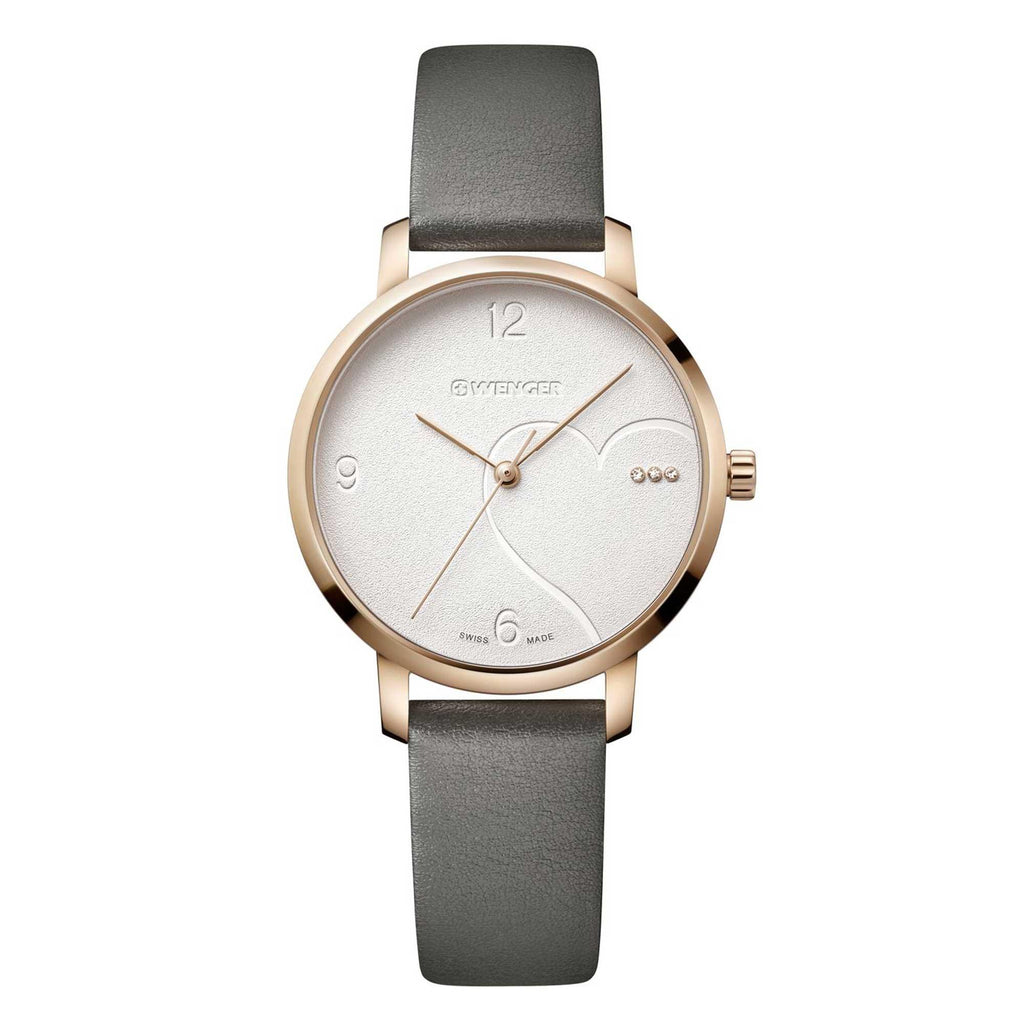 Wenger Women's Watch - Metropolitan Donnissima White Dial Grey Strap | 01.1731.111